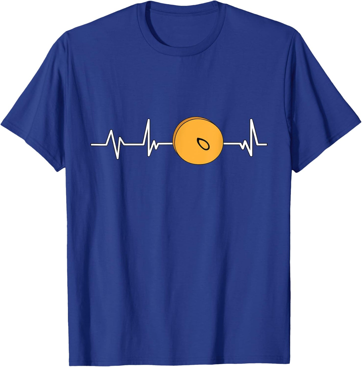 Cymbals Heartbeat EKG Gift Cymbals T-Shirt - T-Shirt | Royal