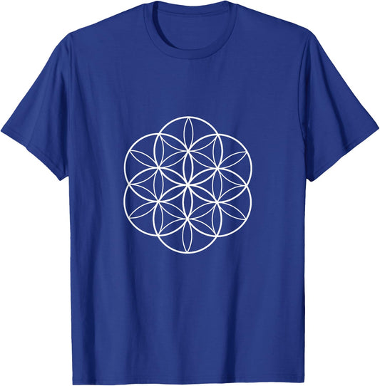 Flower Of Life Sacred Geometry T-Shirt - T-Shirt | Royal