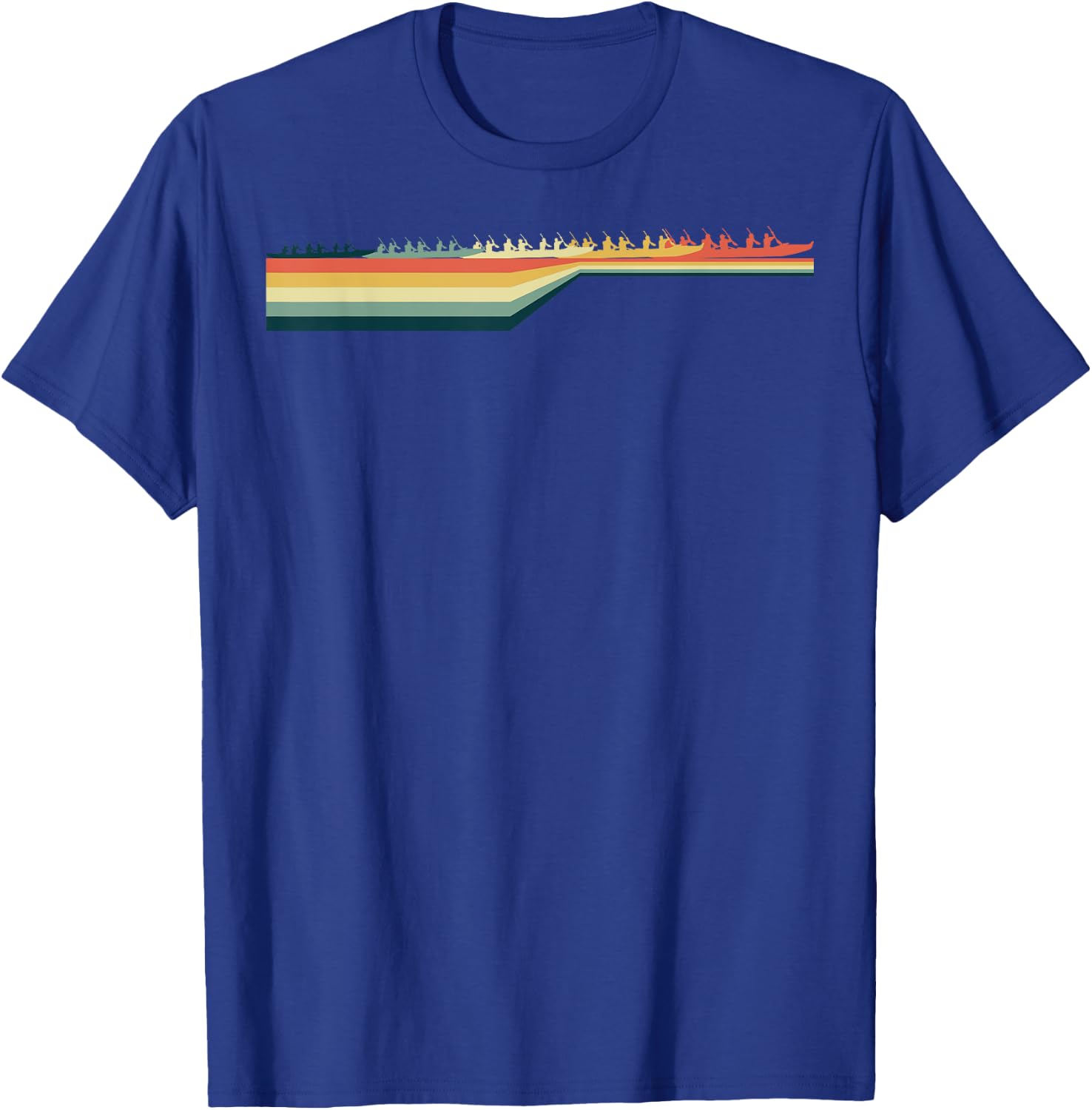 OUTRIGGER CANOEING Funny Gift Vintage Retro T-Shirt - T-Shirt | Royal