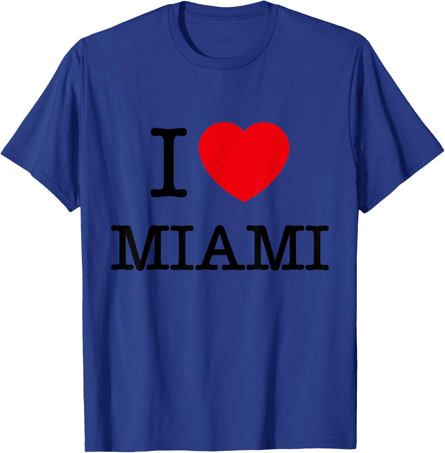 I Love Miami Florida Novelty Graphic & Cool Designs T-Shirt - T-Shirt | Royal