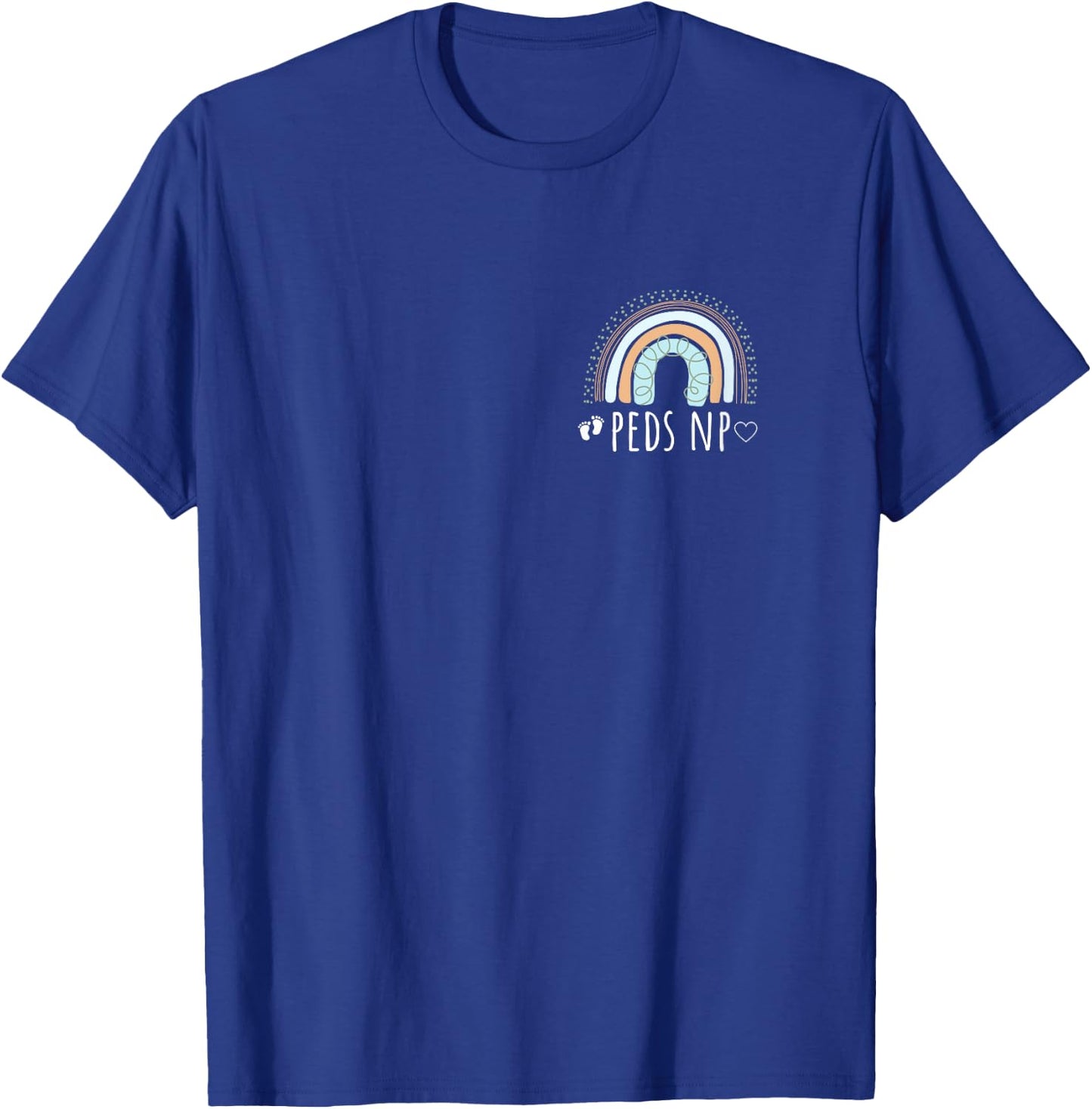 Peds NP Rainbow Monochrome Pediatric Nurse Practitioner PNP T-Shirt - T-Shirt | Royal