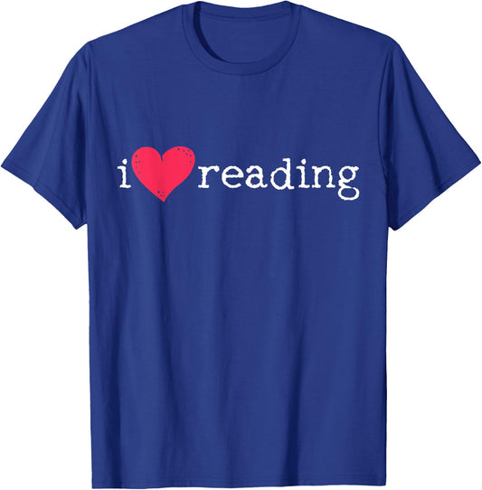 I Love Reading T-Shirt - T-Shirt | Royal