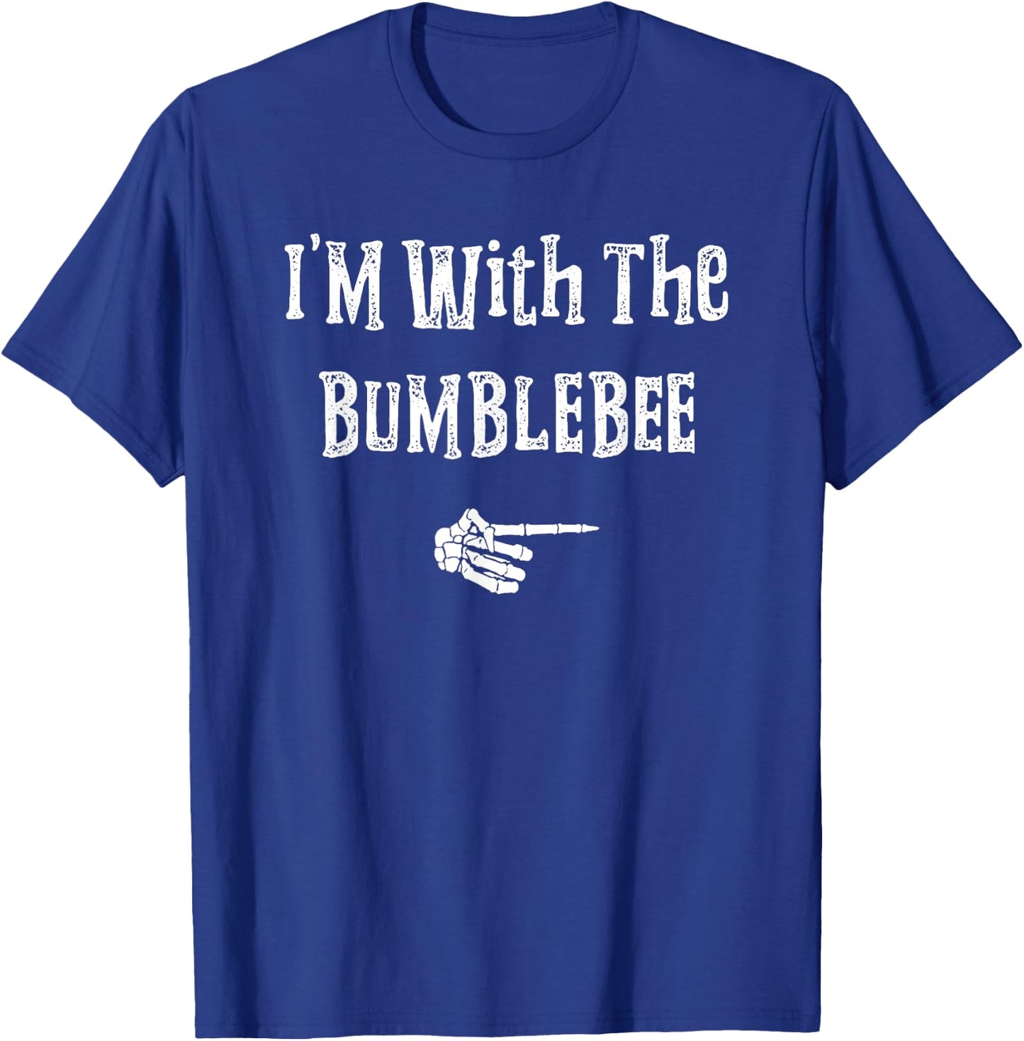 I'm With bumblebee bat Halloween Costume Couples Matching T-Shirt - T-Shirt | Royal