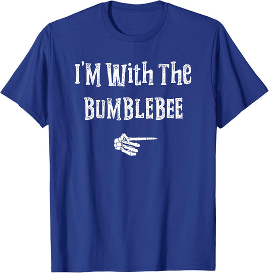 I'm With bumblebee bat Halloween Costume Couples Matching T-Shirt - T-Shirt | Royal