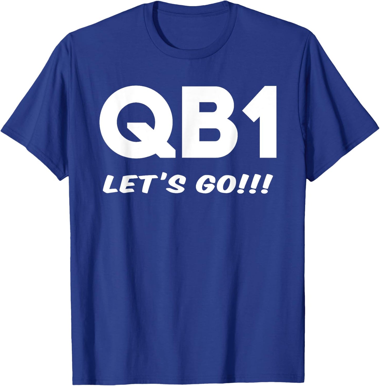 QB1 I Love My Quarterback Offensive Line Men Women Football T-Shirt - T-Shirt | Royal