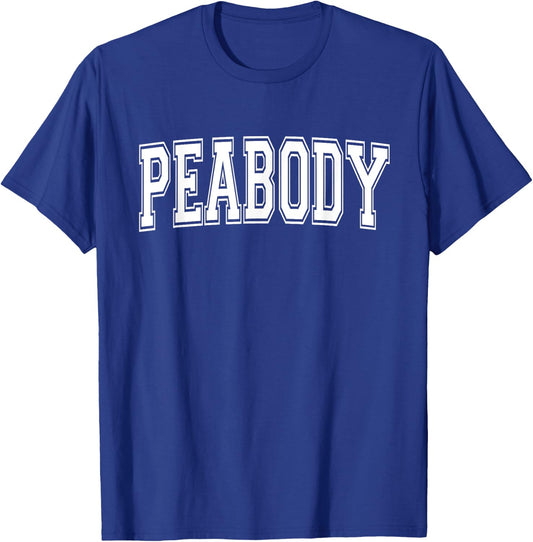 PEABODY MA MASSACHUSETTS USA Vintage Sports Varsity Style T-Shirt - T-Shirt | Royal