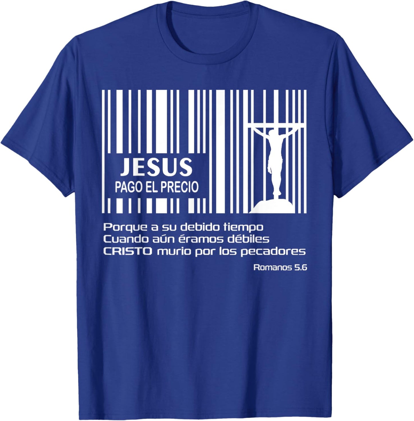Jesús Pago Precio Codigo Barras Cruz Pascua Resurreccion T-Shirt - T-Shirt | Royal