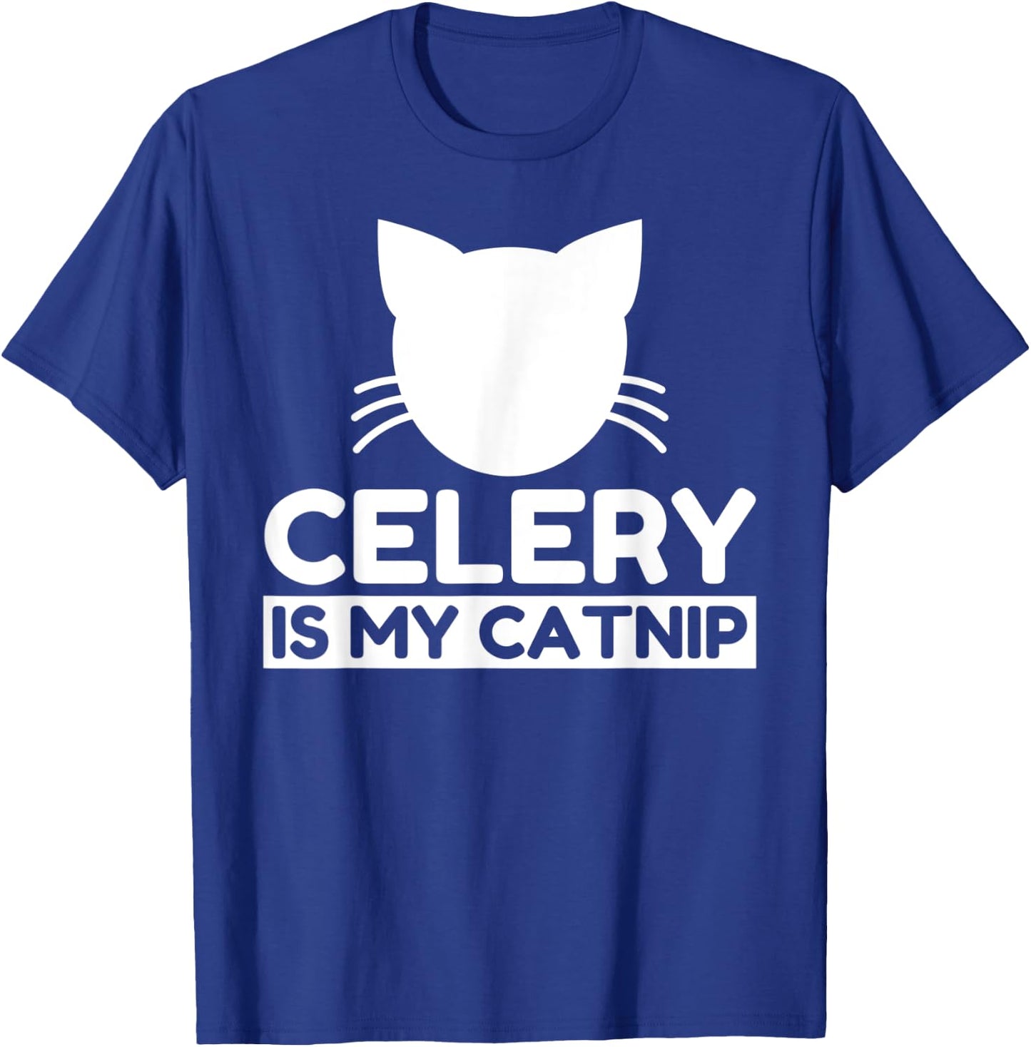 Celery Lover Funny Cute Cat Gifts Men Women Kids T-Shirt - T-Shirt | Royal