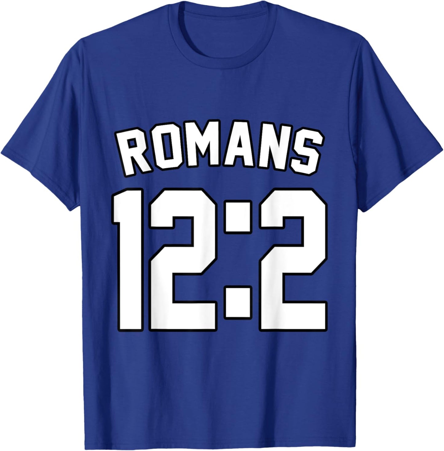 Romans 12:2 Sports Jersey Christian Motivation Apparel T-Shirt - T-Shirt | Royal