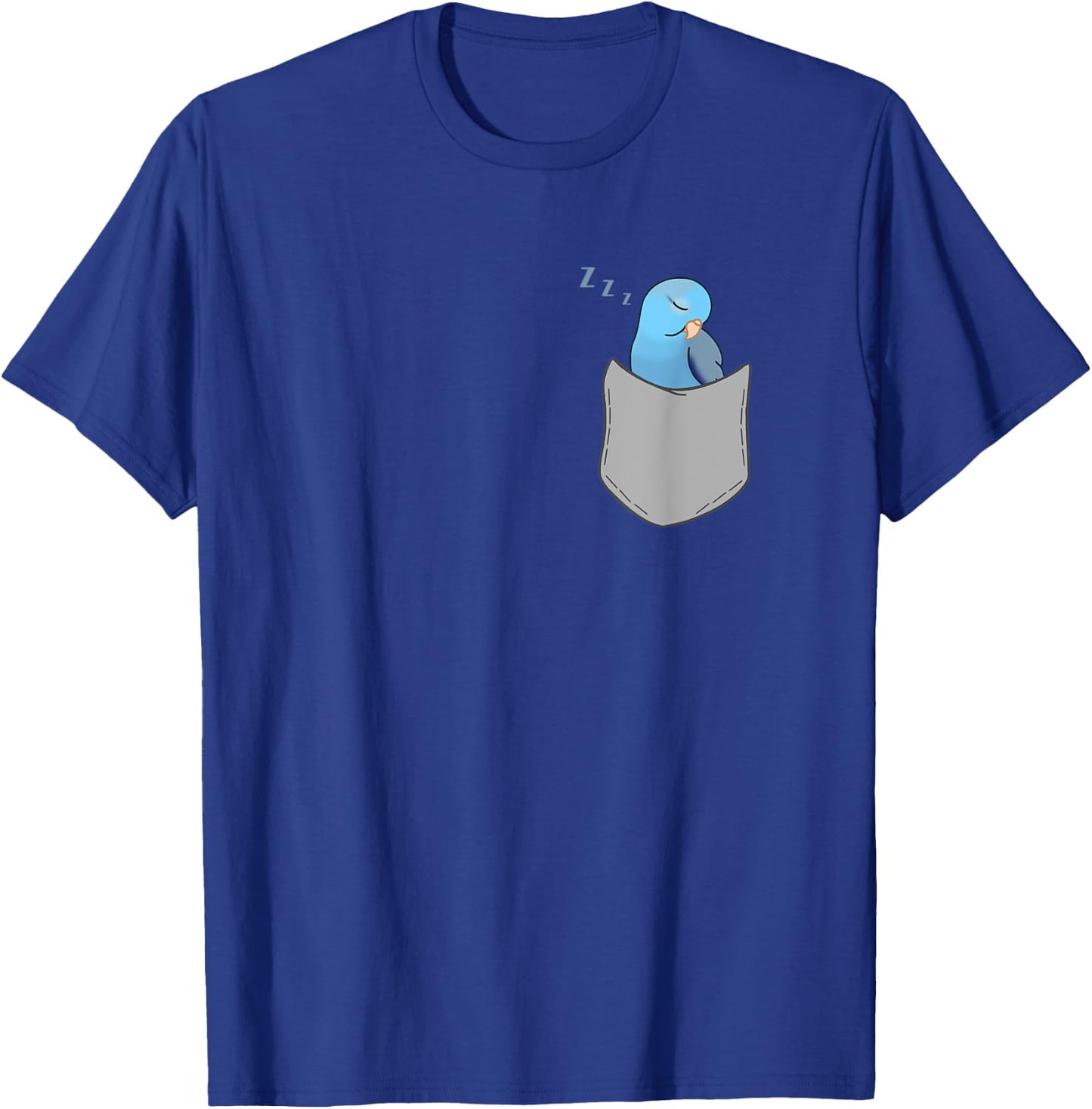 Fake Pocket Blue Parrotlet Sleep Fallow Parrotlet Birb memes T-Shirt - T-Shirt | Royal