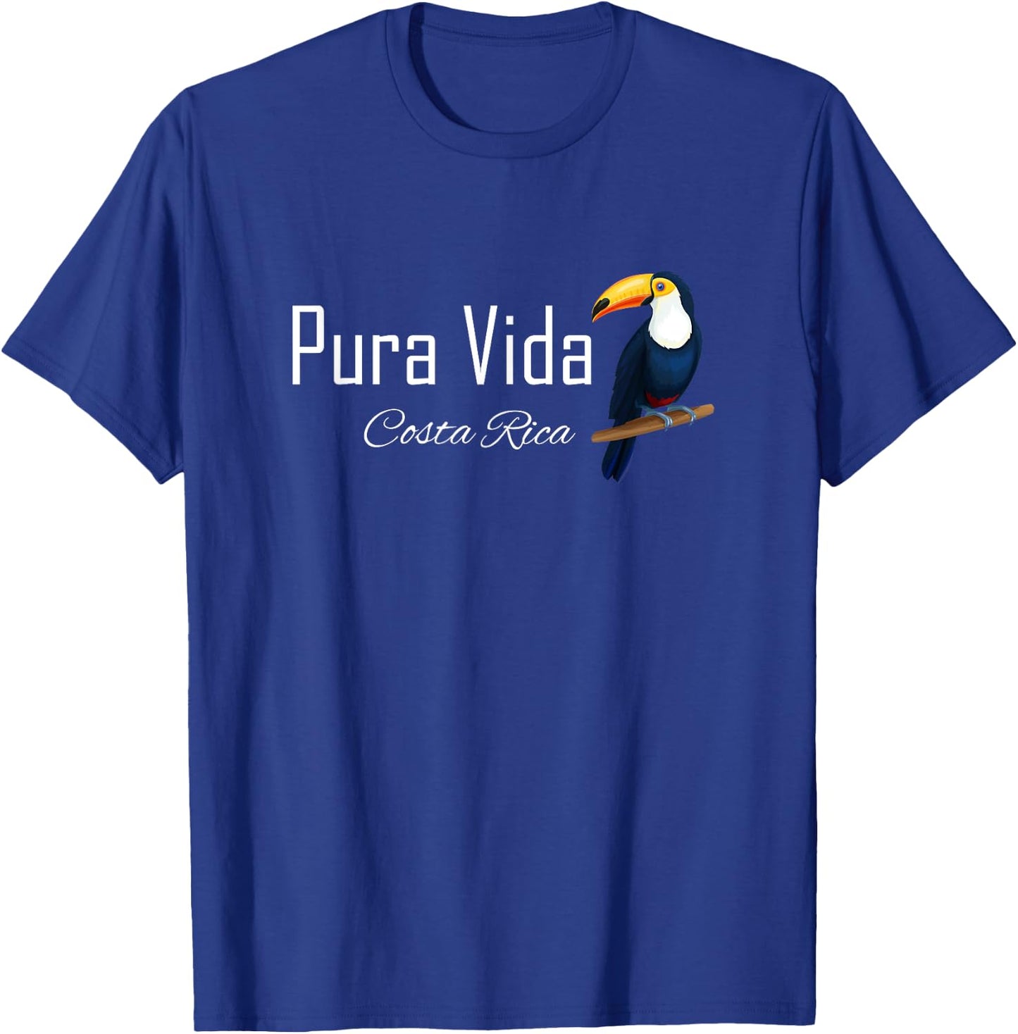 Pura Vida Costa Rica with Tropical Toucan Bird Pura Vida T-Shirt - T-Shirt | Royal