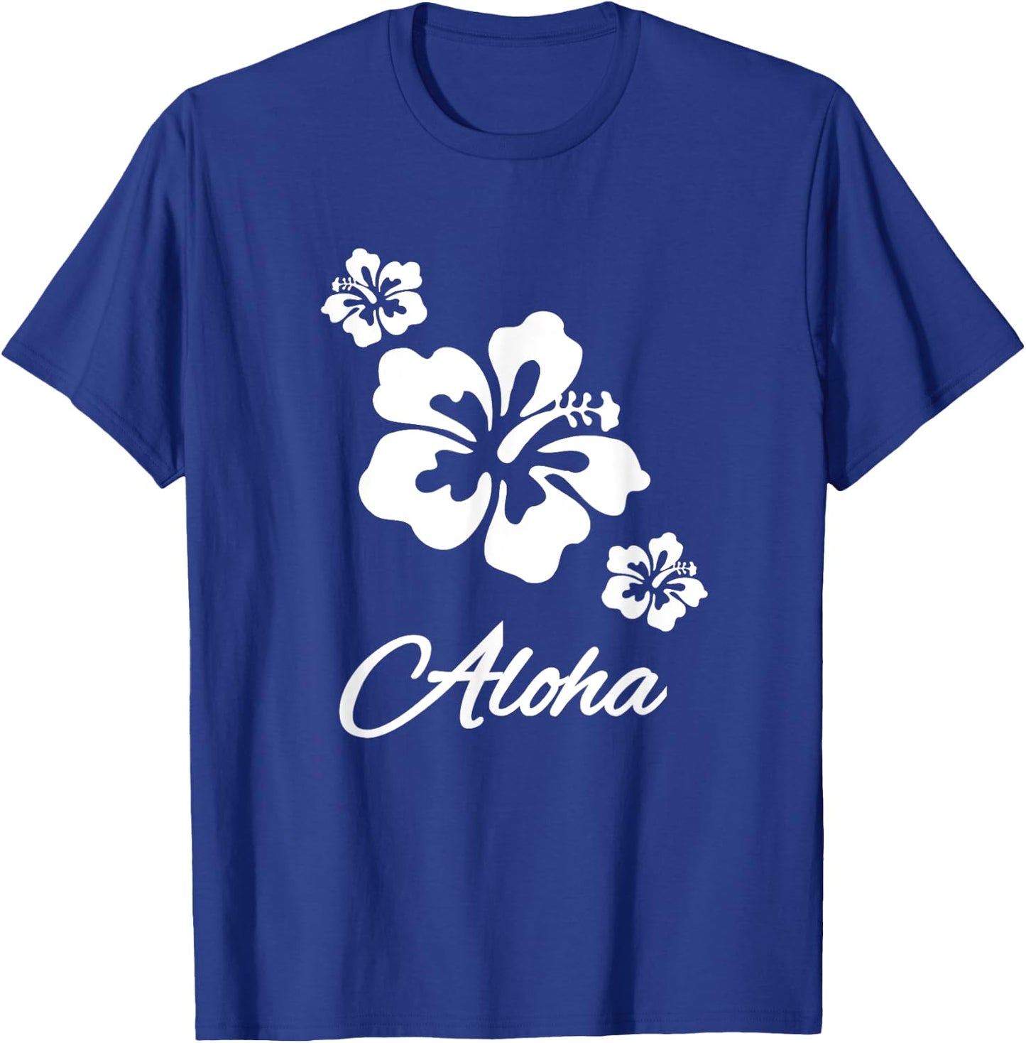Aloha Hawaiian Islands Hibiscus Flower Hawaii Surf Surfer T-Shirt - T-Shirt | Royal