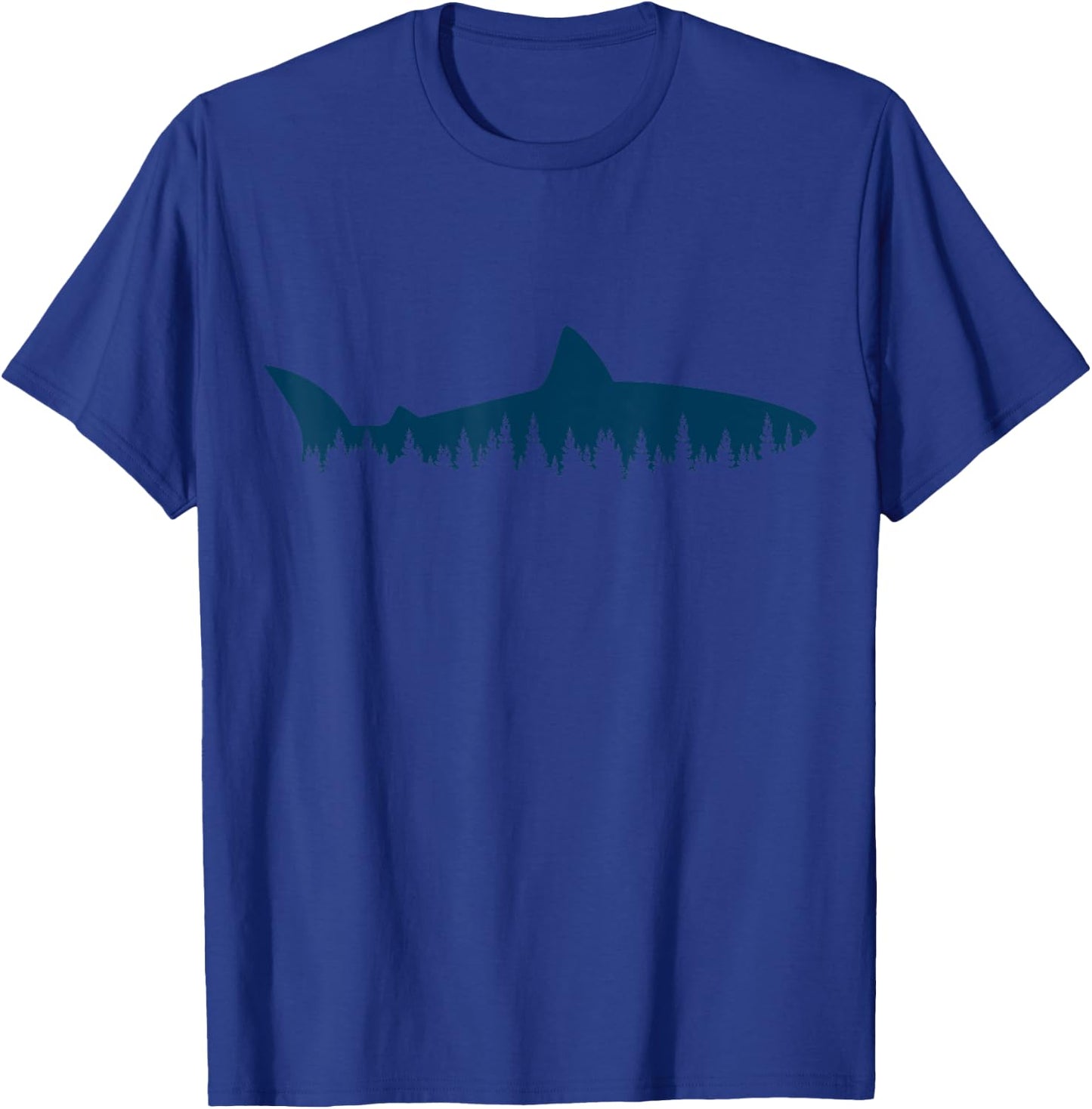 Shark Shirt Men GREAT WHITE SHARK Funny Scuba Diver T-Shirt - T-Shirt | Royal