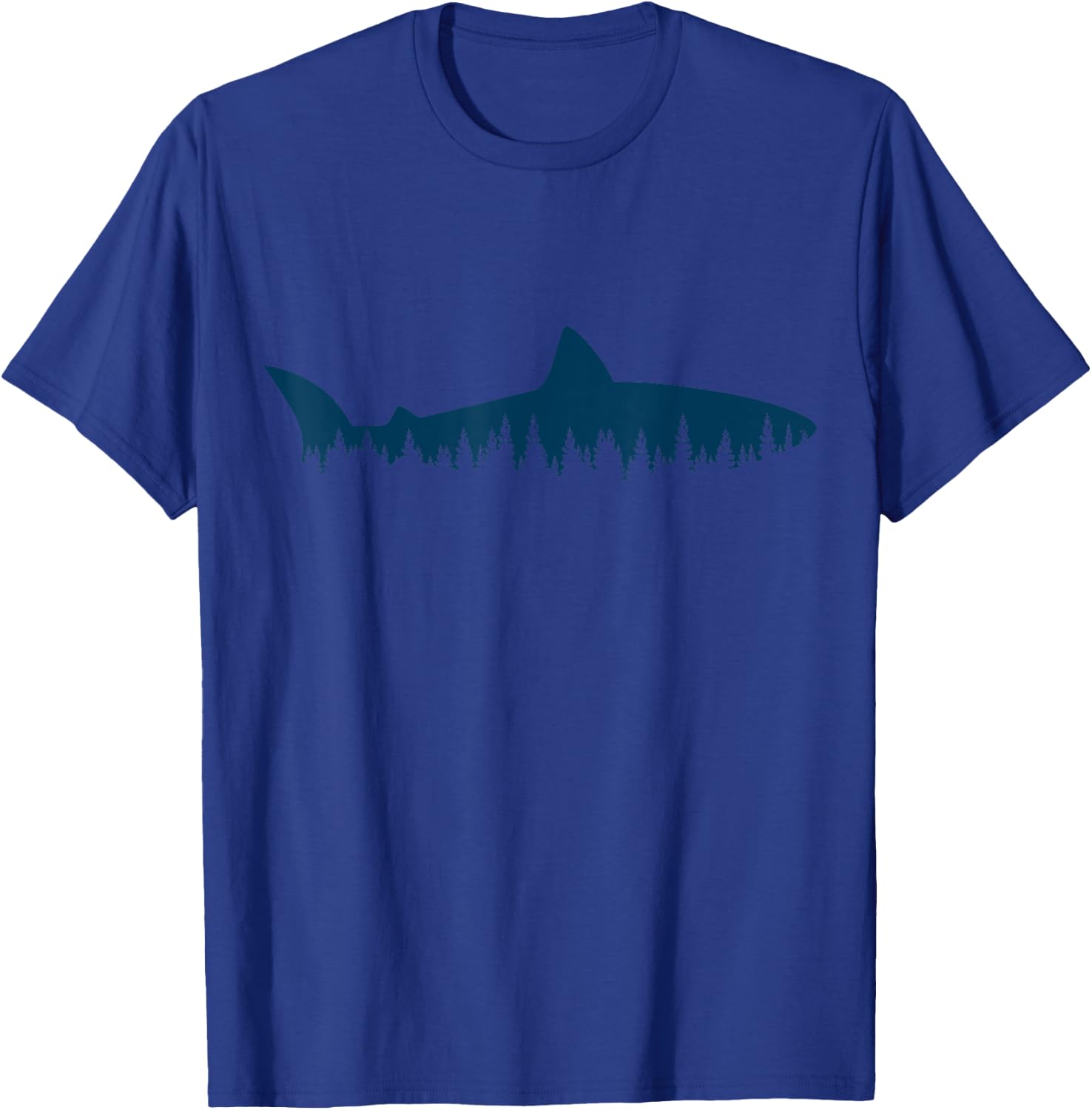 Shark Shirt Men GREAT WHITE SHARK Funny Scuba Diver T-Shirt - T-Shirt | Royal