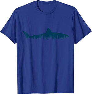 Shark Shirt Men GREAT WHITE SHARK Funny Scuba Diver T-Shirt - T-Shirt | Royal