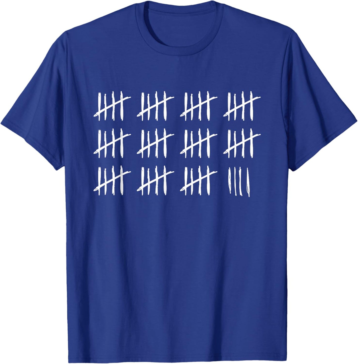 59 Years Done 59th Birthday Old Funny Tally Marks Counting T-Shirt - T-Shirt | Royal