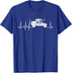 Humvee Heartbeat Military Pulse ECG Humvee T-Shirt - T-Shirt | Royal