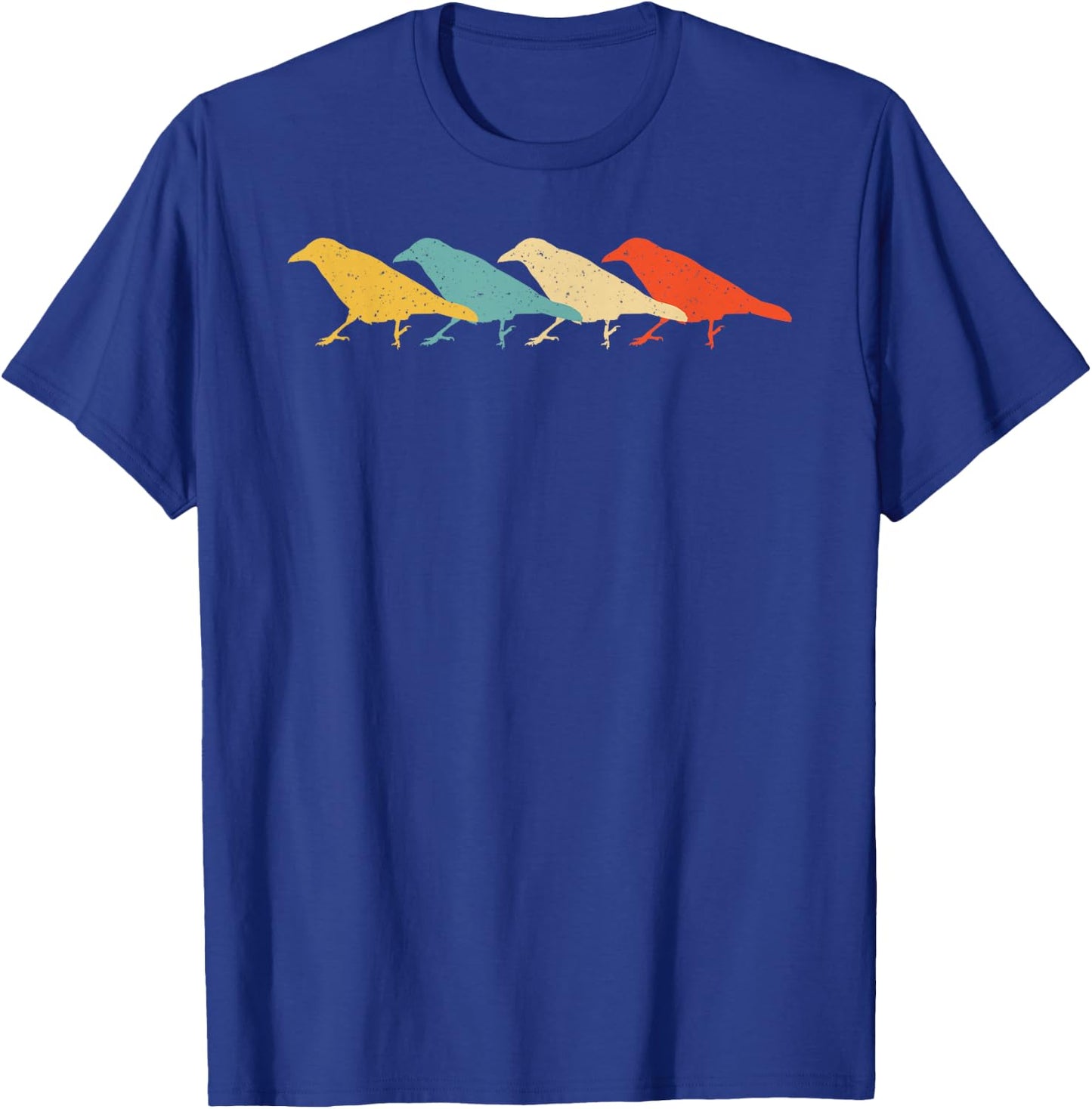 Crow Vintage Retro Raven Bird Lover 60s 70s Gift T-Shirt - T-Shirt | Royal