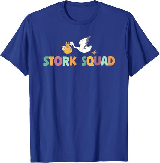 Cute Stork Squad L&D Nurse T-Shirt - T-Shirt | Royal