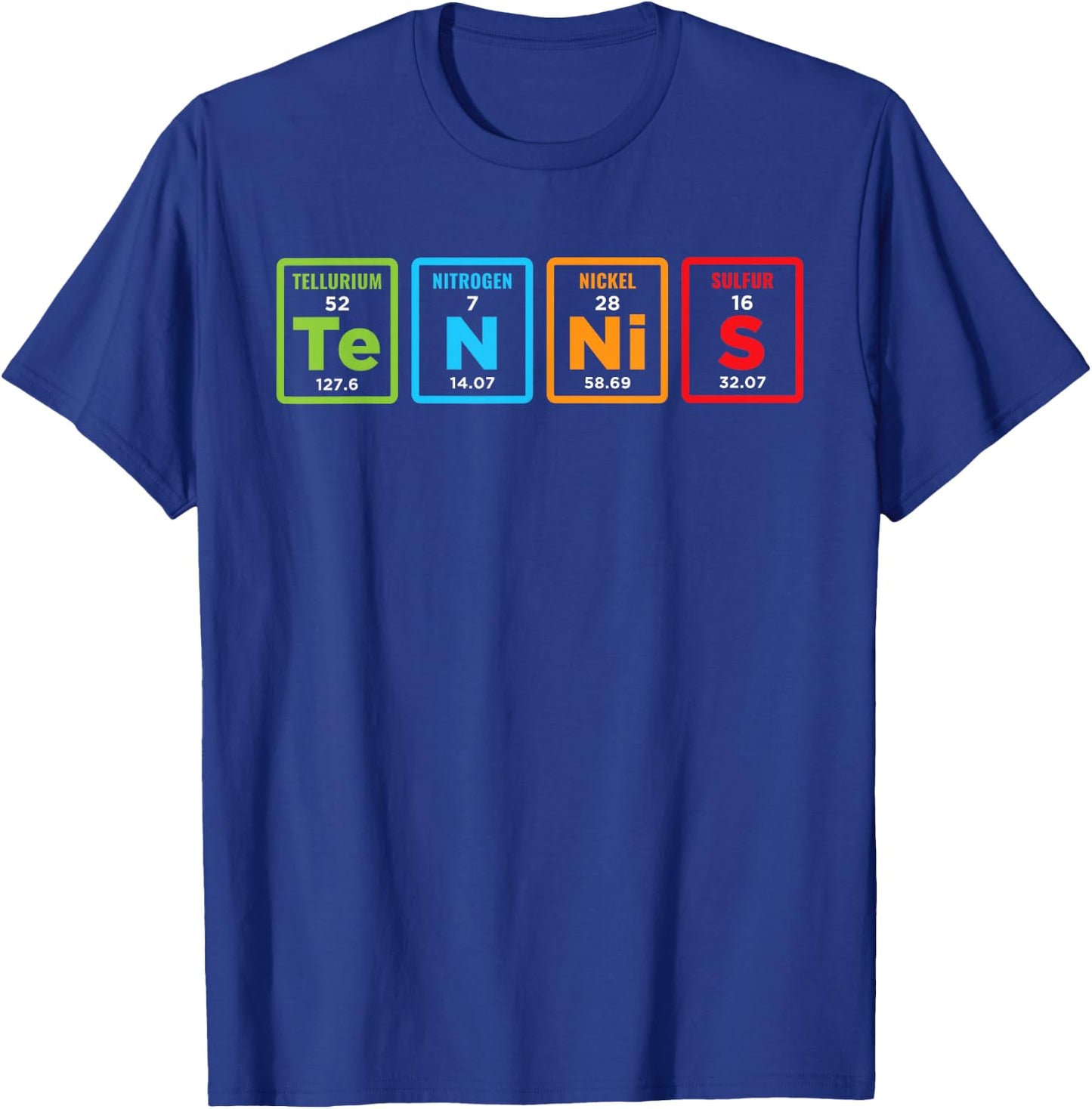 Periodic Table Tennis Player Funny Gift T-Shirt - T-Shirt | Royal