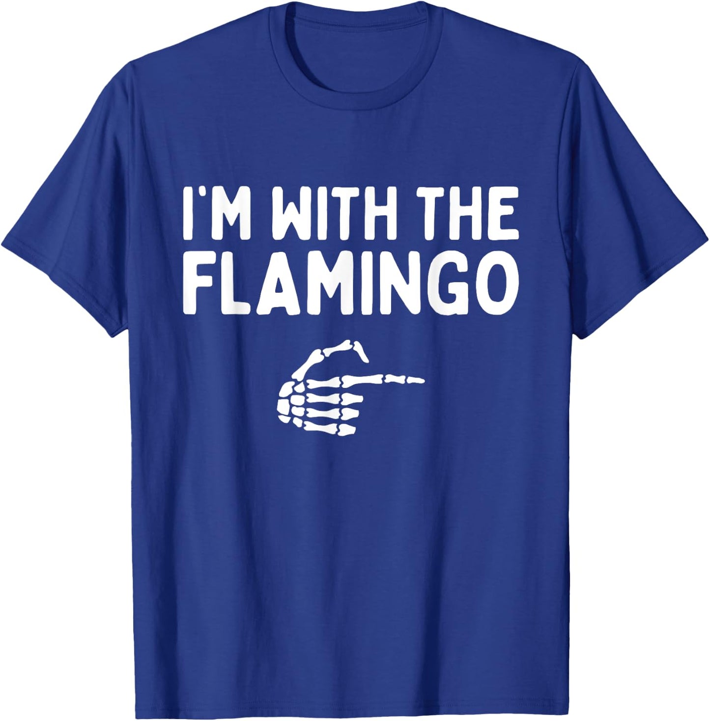 I'm With The Flamingo Halloween Costume Matching Couples T-Shirt - T-Shirt | Royal