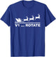Santa Take Off Sleigh V1 Rotate Funny Pilot Christmas Gifts T-Shirt - T-Shirt | Royal