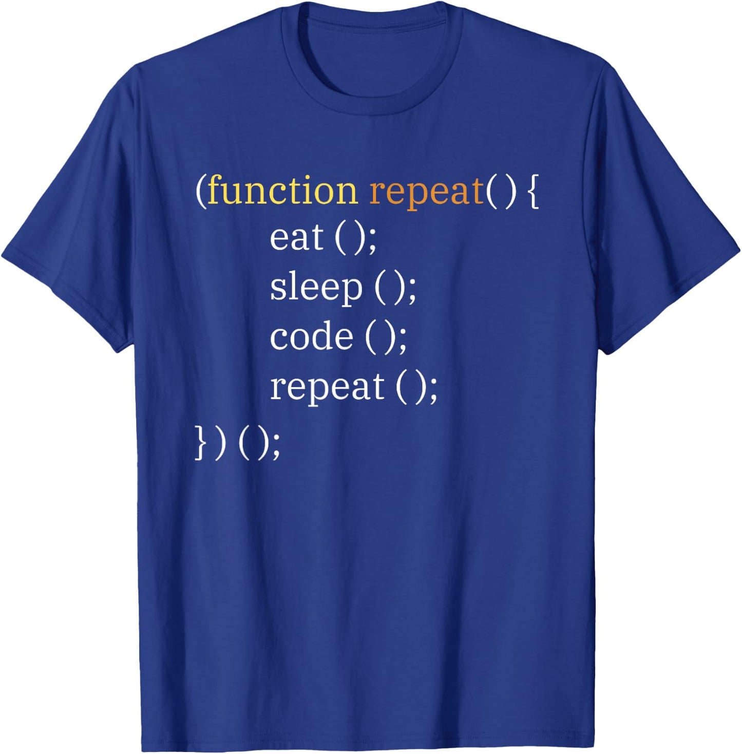 Eat Sleep Code - Funny Computer Science Programmer & Coding T-Shirt - T-Shirt | Royal