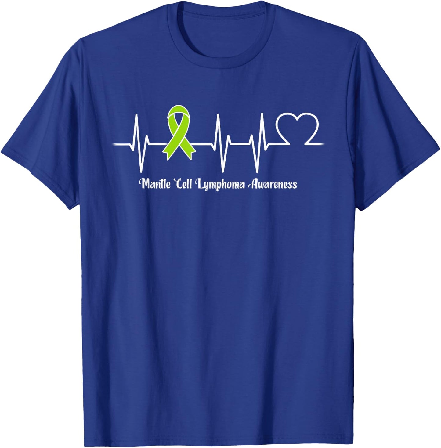 Heartbeat Mantle Cell Lymphoma Warrior T-Shirt - T-Shirt | Royal