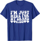 I'm Just Here For My Grandkids Funny Grandma Mama Groovy T-Shirt - T-Shirt | Royal