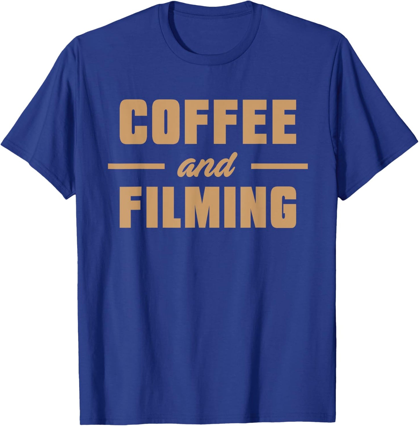 Videographer Coffee Videography Filmmaker Gift T-Shirt - T-Shirt | Royal