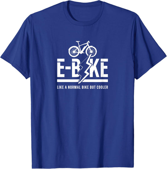 E-Bike Rider Bicycle Electric Cyclist T-Shirt - T-Shirt | Royal