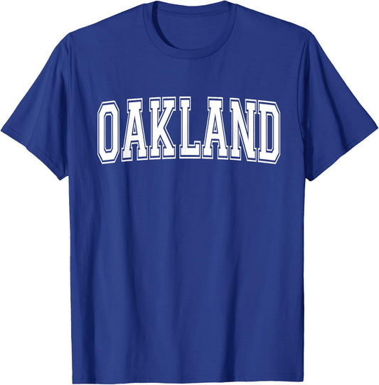 OAKLAND CA CALIFORNIA USA Vintage Sports Varsity Style T-Shirt - T-Shirt | Royal