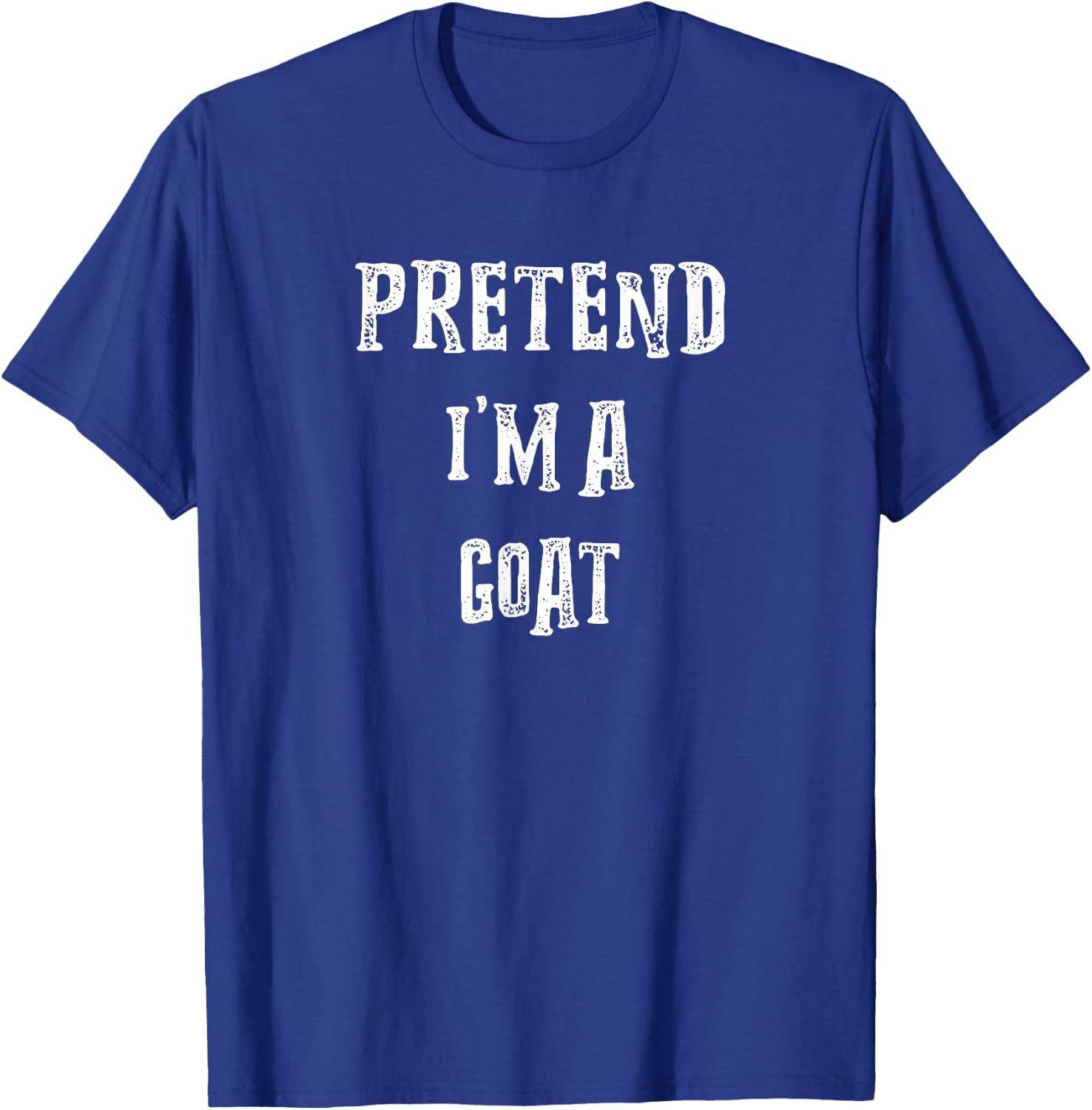 Pretend I'm A Goat Halloween Costume Couples Matching T-Shirt - T-Shirt | Royal