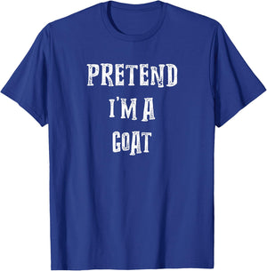 Pretend I'm A Goat Halloween Costume Couples Matching T-Shirt - T-Shirt | Royal