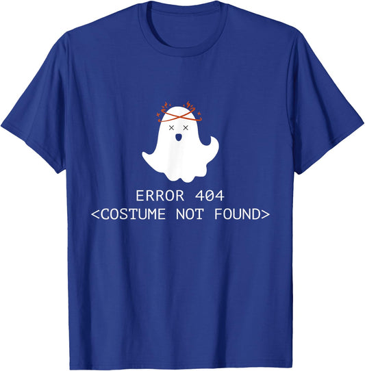 Error 404 Costume Not Found Halloween Coding Costume T-Shirt - T-Shirt | Royal