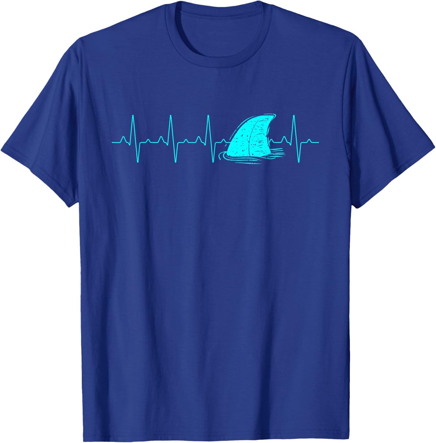 Ocean Animal Heartbeat Shark T-Shirt - T-Shirt | Royal