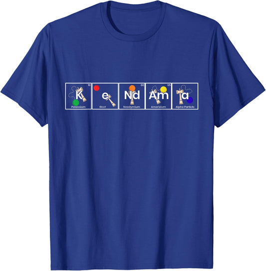 Kendama Elements Japanese Toy Sword And Ball Game Gift T-Shirt - T-Shirt | Royal