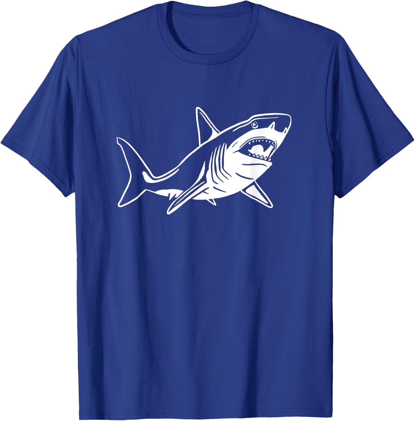 Shark Doodle Drawing / Shark Lover and Oceanic Life Fan T-Shirt - T-Shirt | Royal