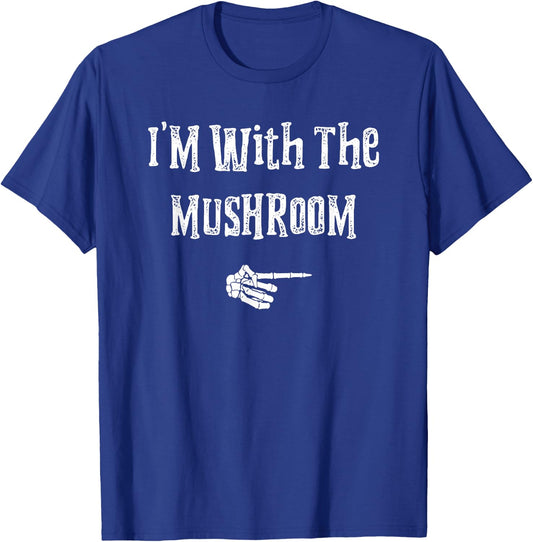 I'm With Mushroom Halloween Costume Funny Couples Matching T-Shirt - T-Shirt | Royal