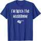 I'm With Mushroom Halloween Costume Funny Couples Matching T-Shirt - T-Shirt | Royal