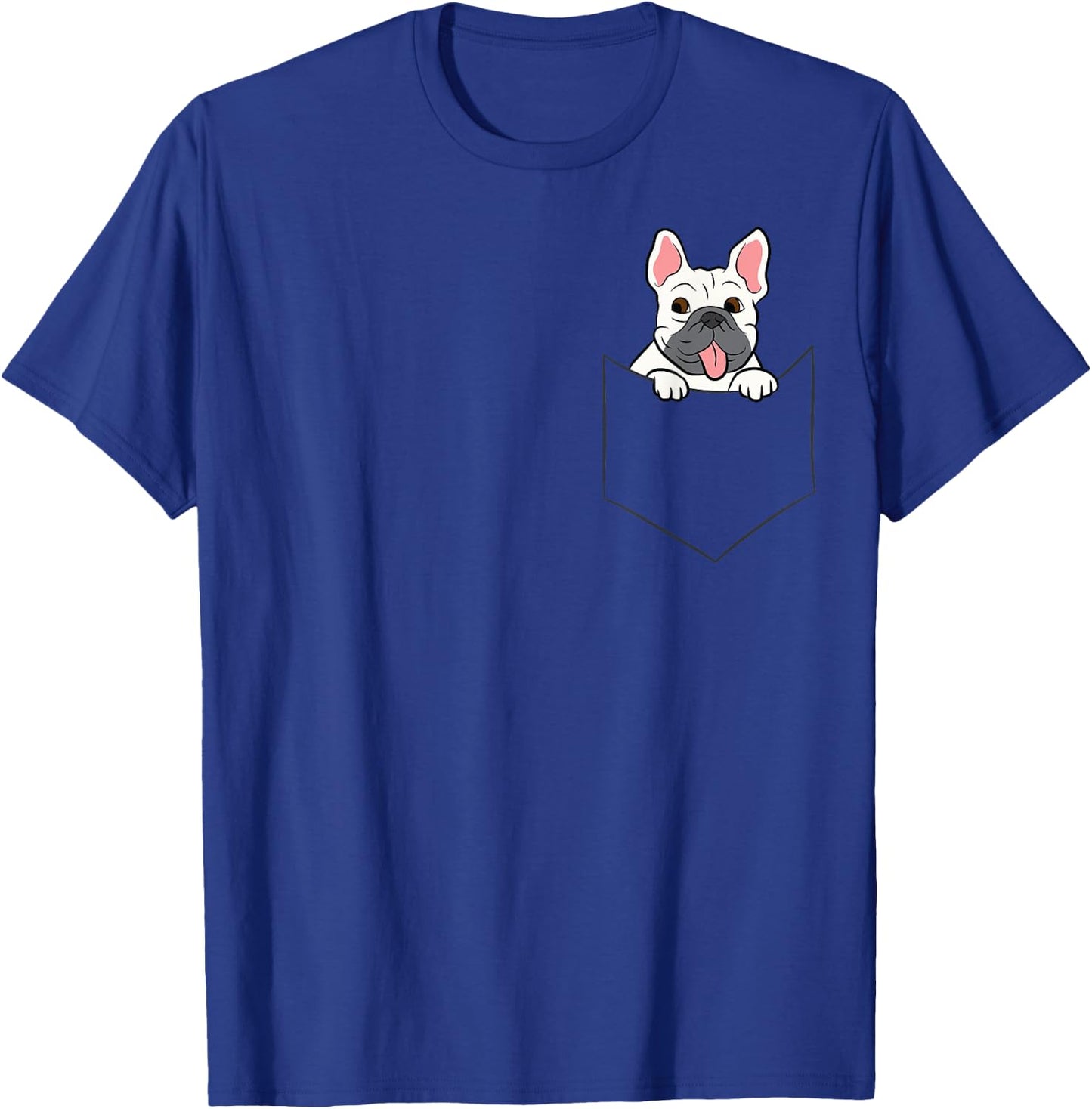 French Bulldog In A Pocket Cute Pocket French Bulldog T-Shirt - T-Shirt | Royal