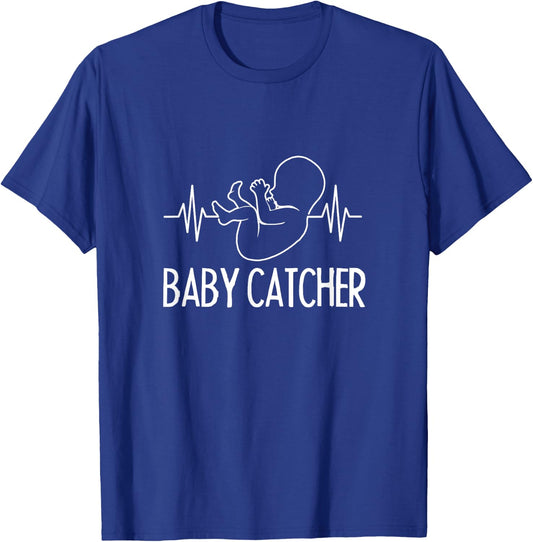 Baby Catcher Obstetrician Doctor Obgyn Profession T-Shirt - T-Shirt | Royal