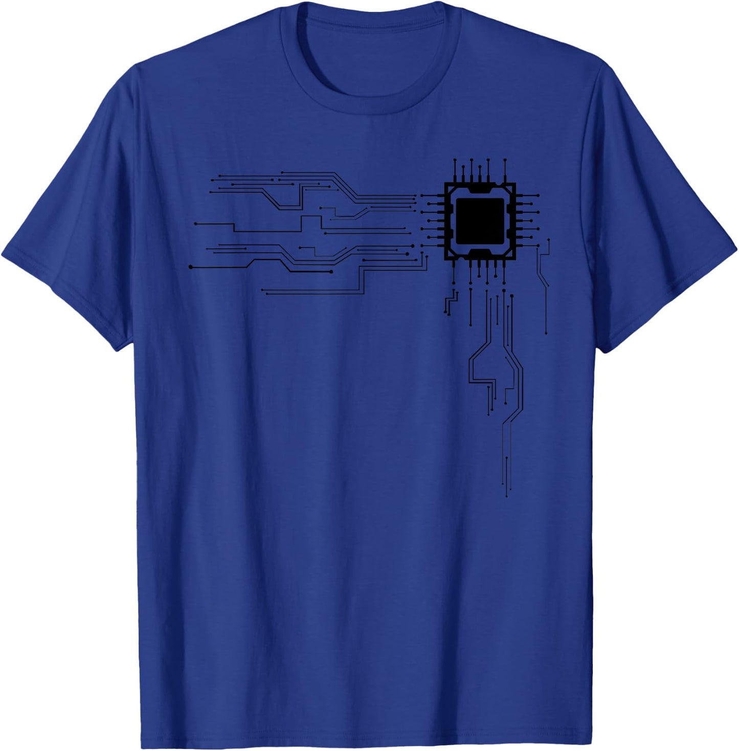 Funny Computer Geek Nerd Gift Cool Computer Core Circuit T-Shirt - T-Shirt | Royal