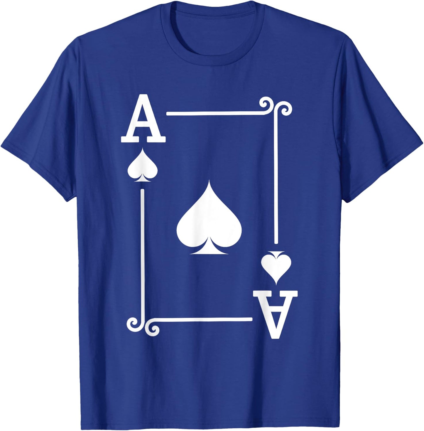 Playing Cards - Matching Spades Card Suits - Ace Card T-Shirt - T-Shirt | Royal