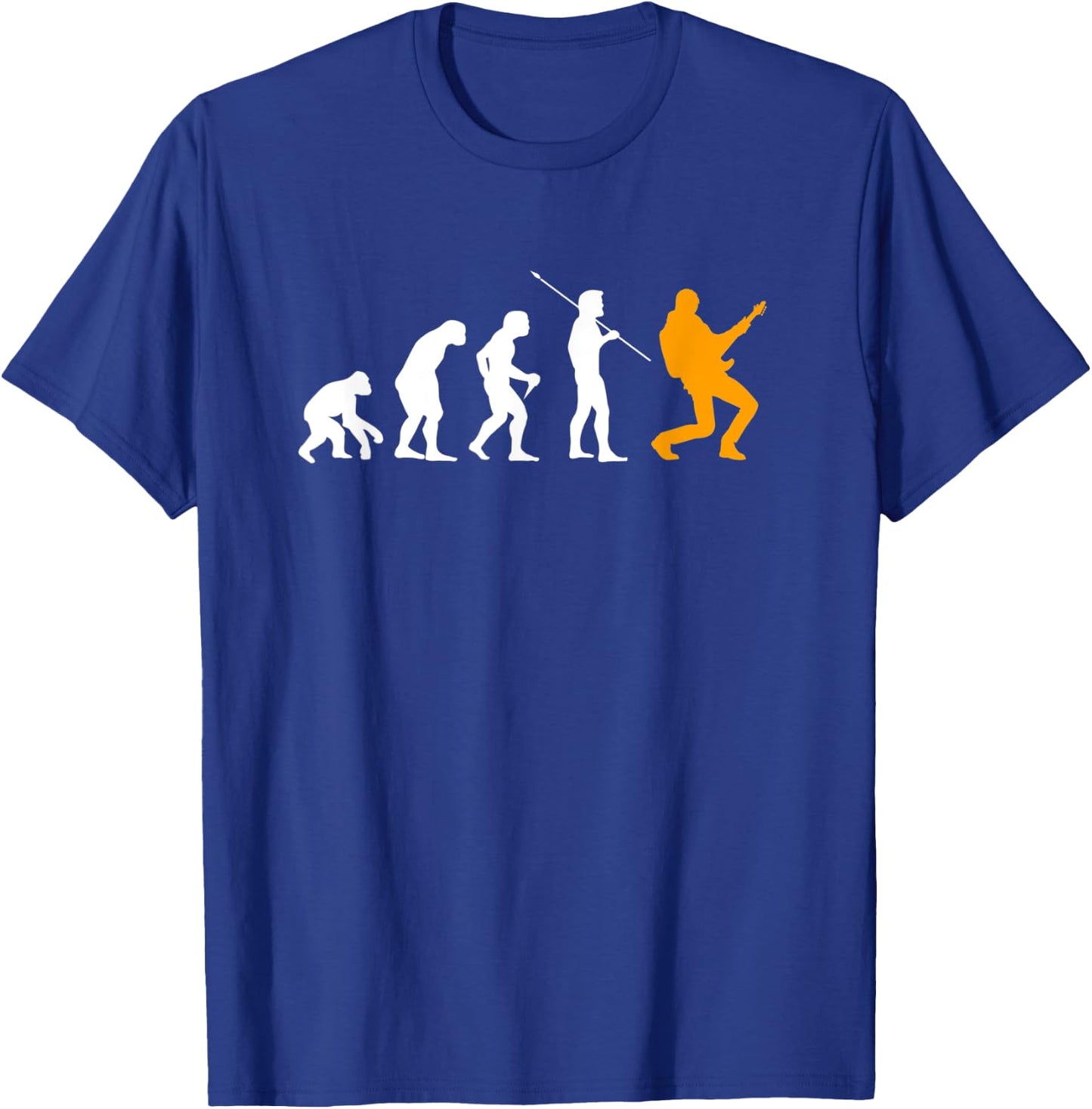 Guitarist Evolution Gift Guitar Musician Women Men T-Shirt - T-Shirt | Royal