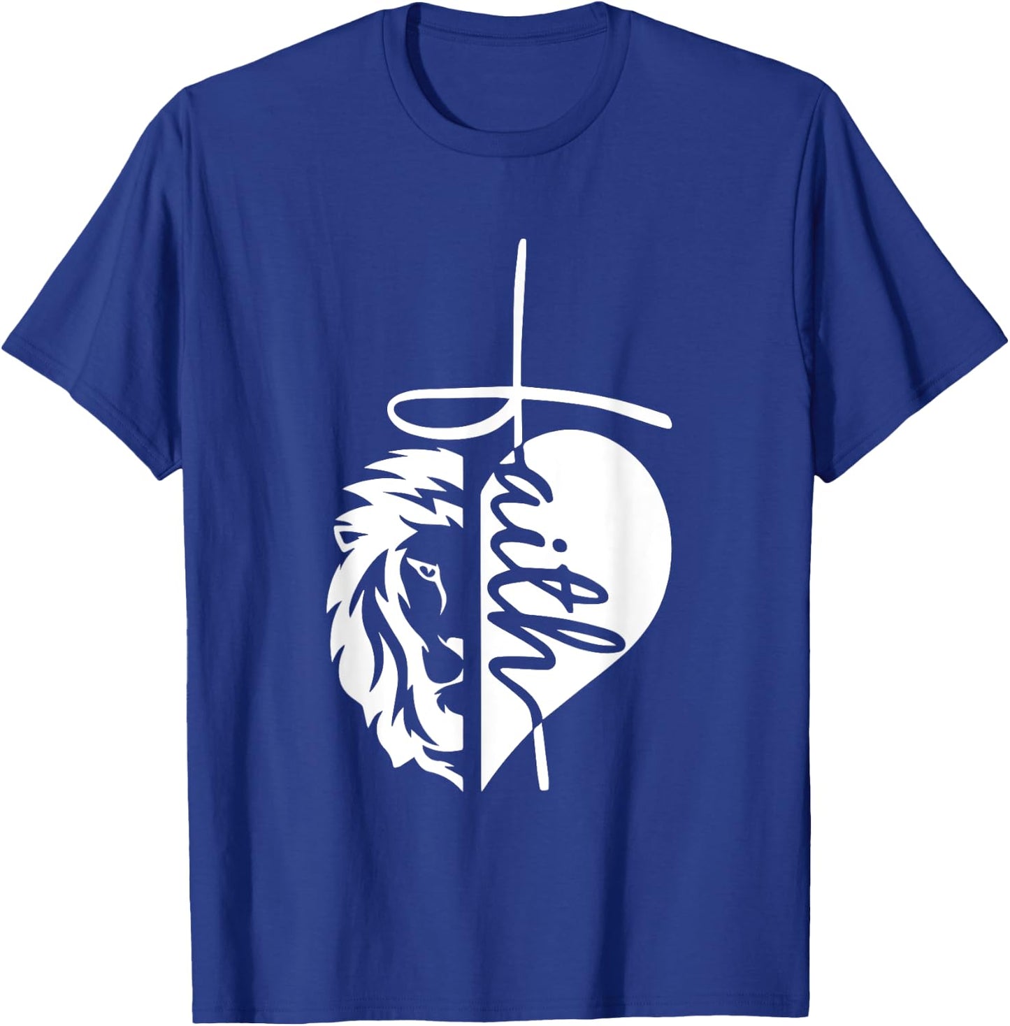 Lion Faith God Jesus Christ Christian Faith Religious T-Shirt - T-Shirt | Royal