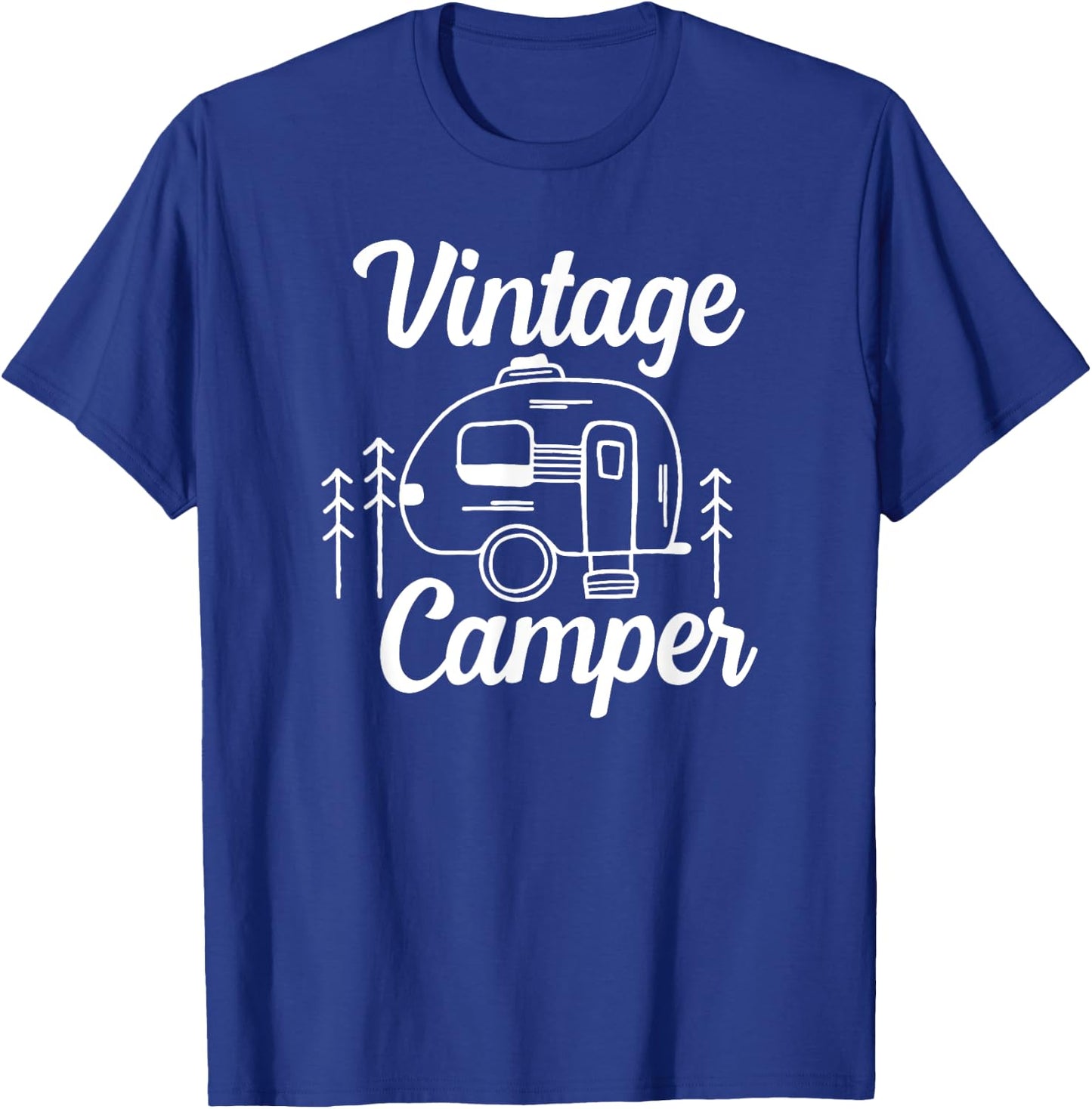 Vintage Camper - Funny Old People Design - Camping Theme T-Shirt - T-Shirt | Royal