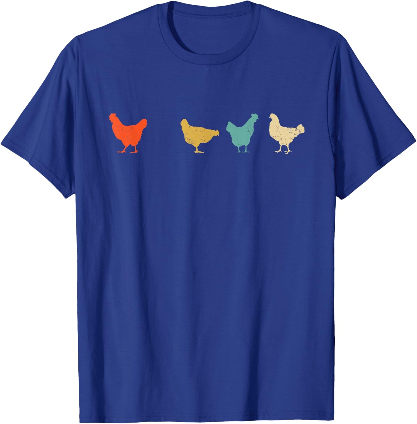 Vintage Chickens Funny Cute Farm Pet Owner Gift Men Women T-Shirt - T-Shirt | Royal