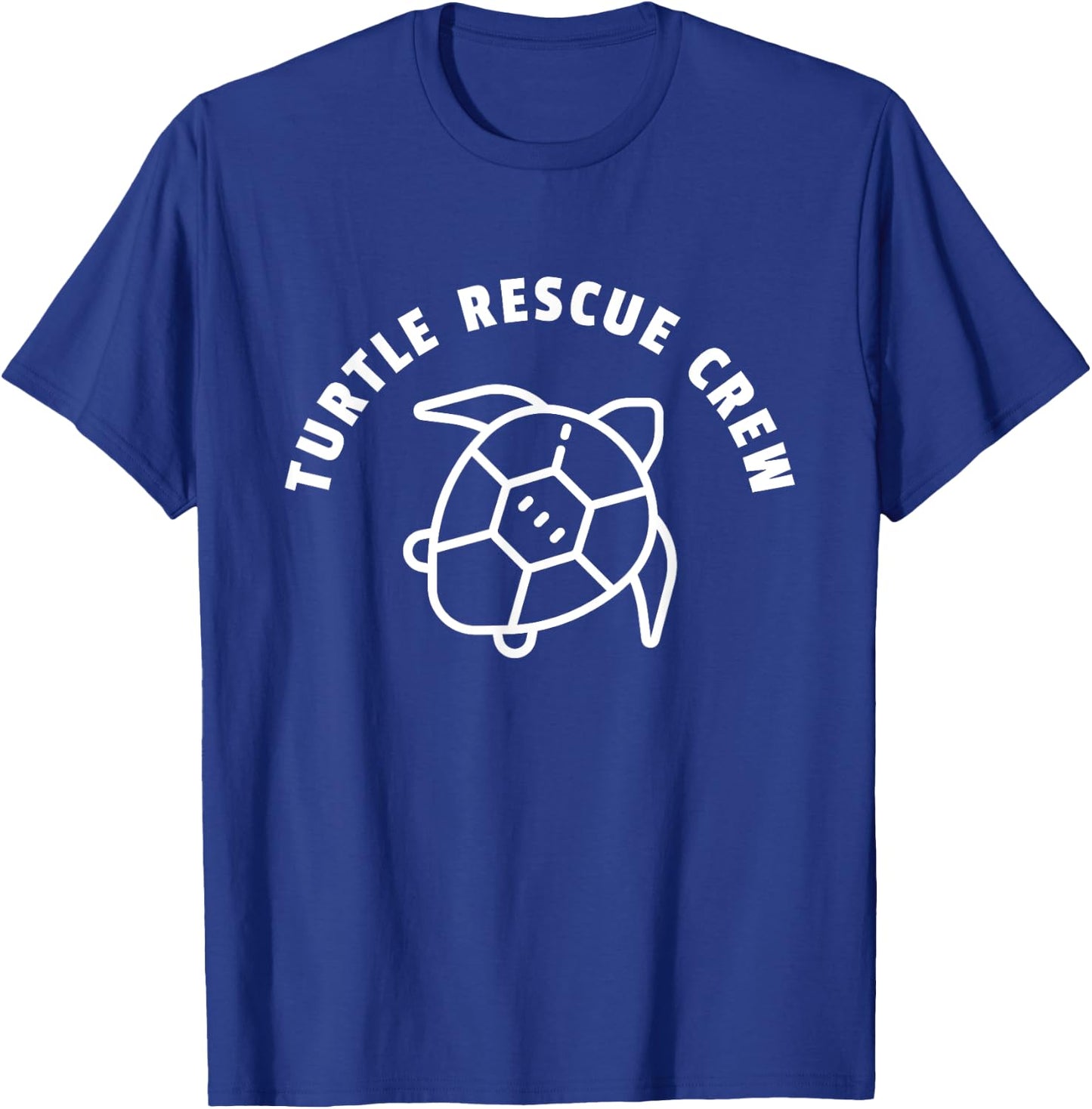 Turtle Rescue Crew Quote - Sea Turtle Graphic T-Shirt - T-Shirt | Royal
