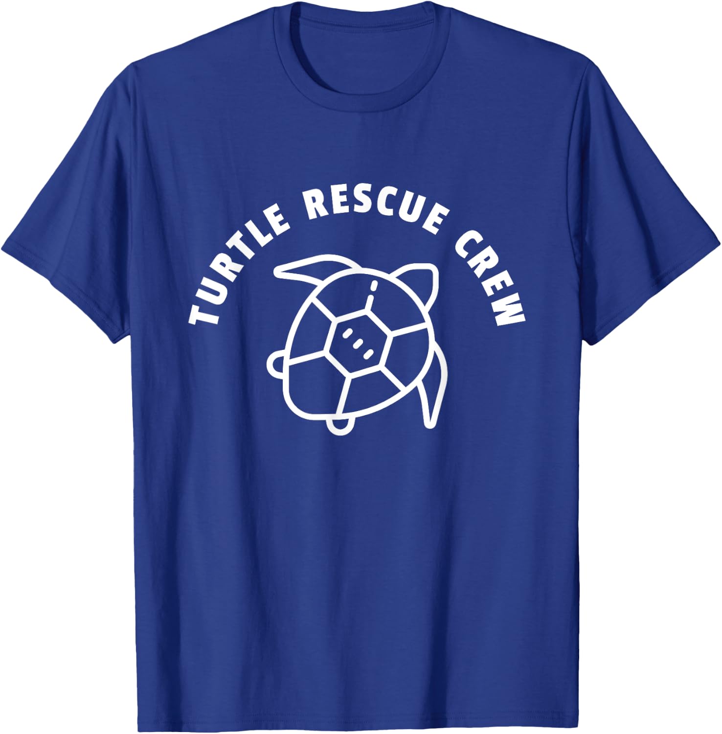 Turtle Rescue Crew Quote - Sea Turtle Graphic T-Shirt - T-Shirt | Royal